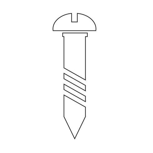 símbolo de icono de tornillo ilustración vector