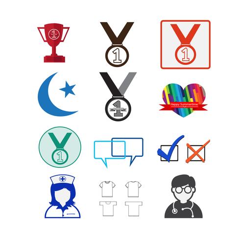 Set of web icons for website and communication vector