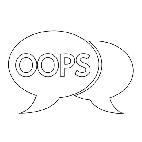 OOPS internet acronym chat bubble illustration vector