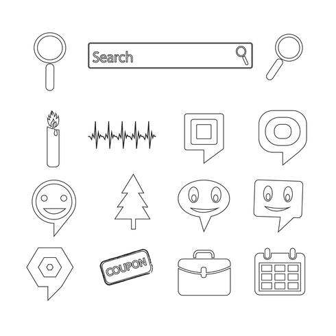 Conjunto de iconos web para web y comunicación. vector