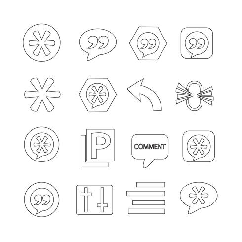 Set of web icons for website and communication vector