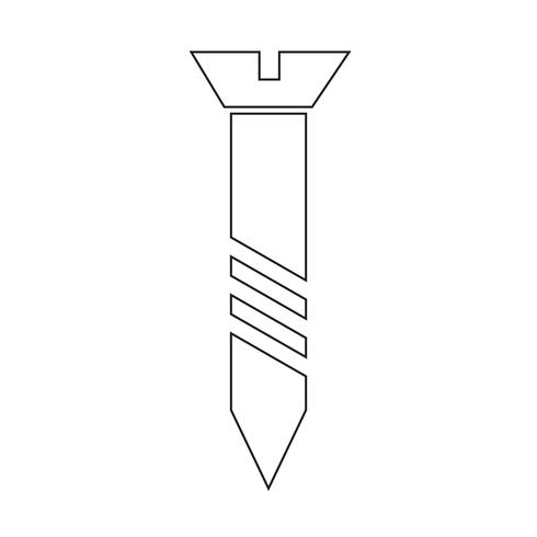 símbolo de icono de tornillo ilustración vector