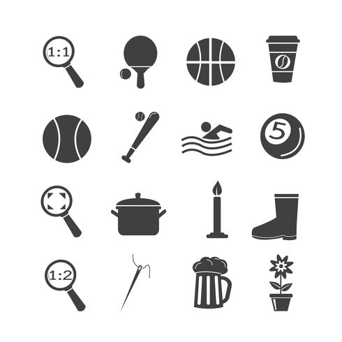 Set of web icons for website and communication vector