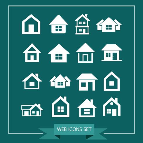 Icono de la casa Bienes inmuebles para sitio web vector