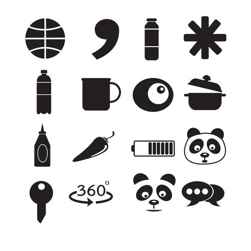 Set of web icons for website and communication vector