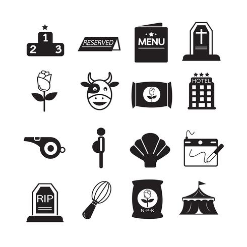 Set of web icons for website and communication vector