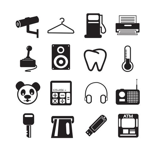 Set of web icons for website and communication vector