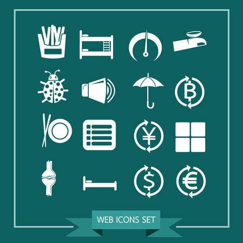 Conjunto de iconos web para web y comunicación. vector