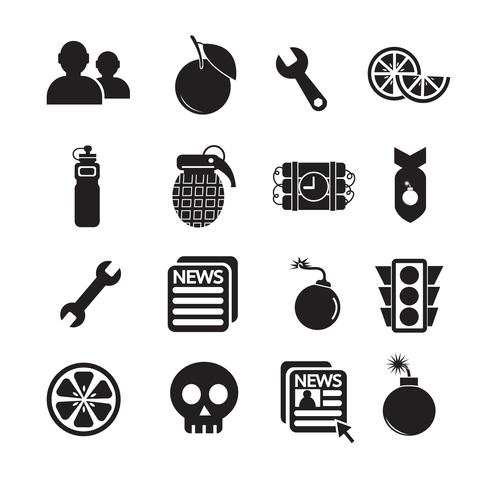 Set of web icons for website and communication vector