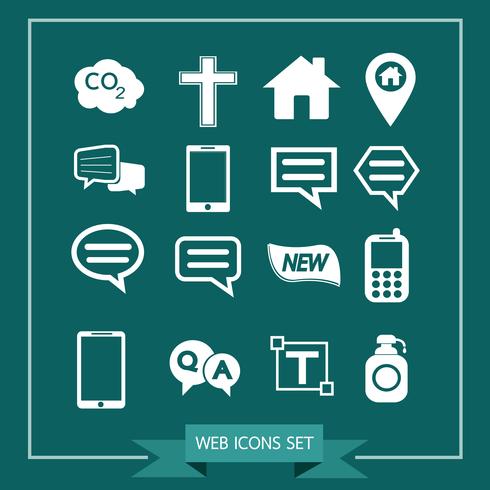 Conjunto de iconos web para web y comunicación. vector