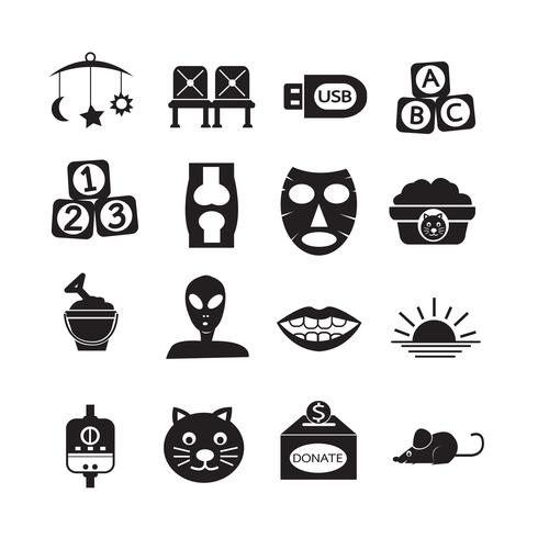 Set of web icons for website and communication vector