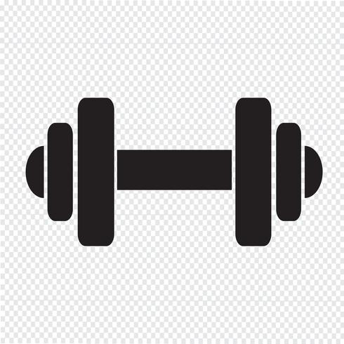 Dumbbell icon  symbol sign vector