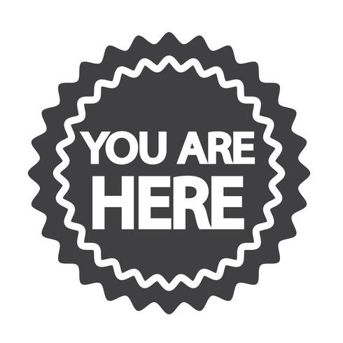 You are here icon vector