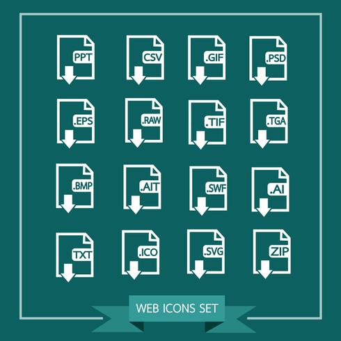 Files Format Icon Set vector