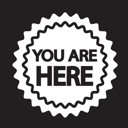 You are here icon vector