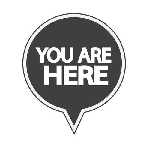 You are here icon vector