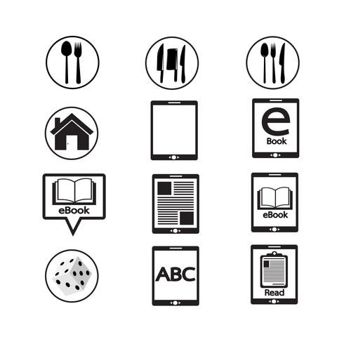 Set of web icons for website and communication vector