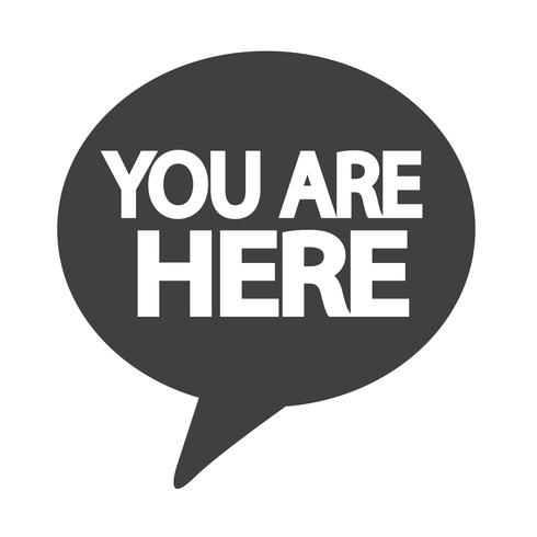 You are here icon vector