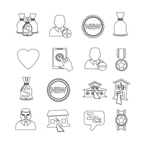 Set of web icons for website and communication vector