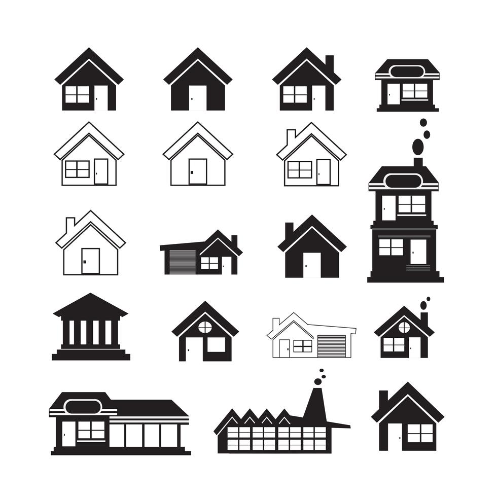 Real Estate Icons Set 631069 Vector Art At Vecteezy