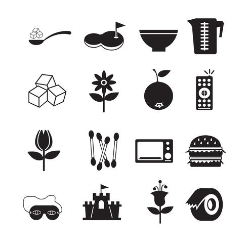 Set of web icons for website and communication vector