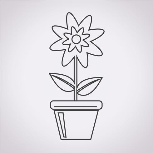 flower icon  symbol sign vector