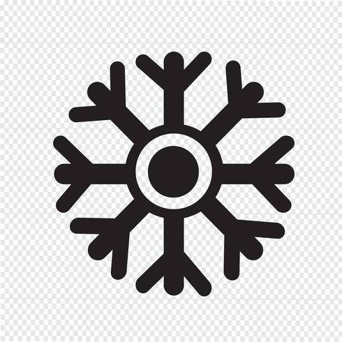 icono de copo de nieve símbolo de signo vector