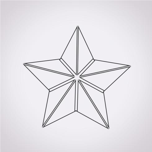 Icono estrella signo símbolo vector