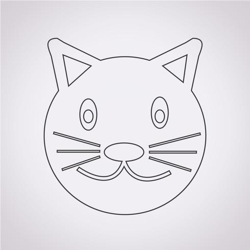 Icono de gato símbolo de signo vector