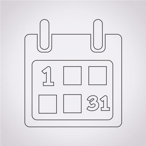 Icono de calendario símbolo de signo vector