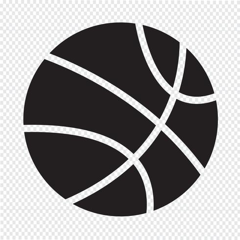 Icono de símbolo de baloncesto signo vector