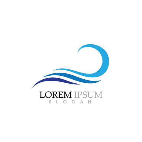 Water wave icon vector