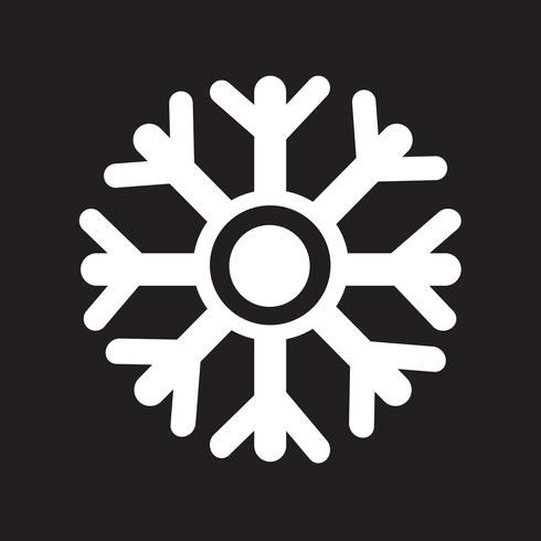 icono de copo de nieve símbolo de signo vector