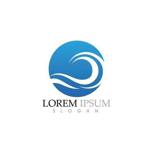 Water wave icon vector