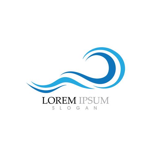 Water wave icon vector