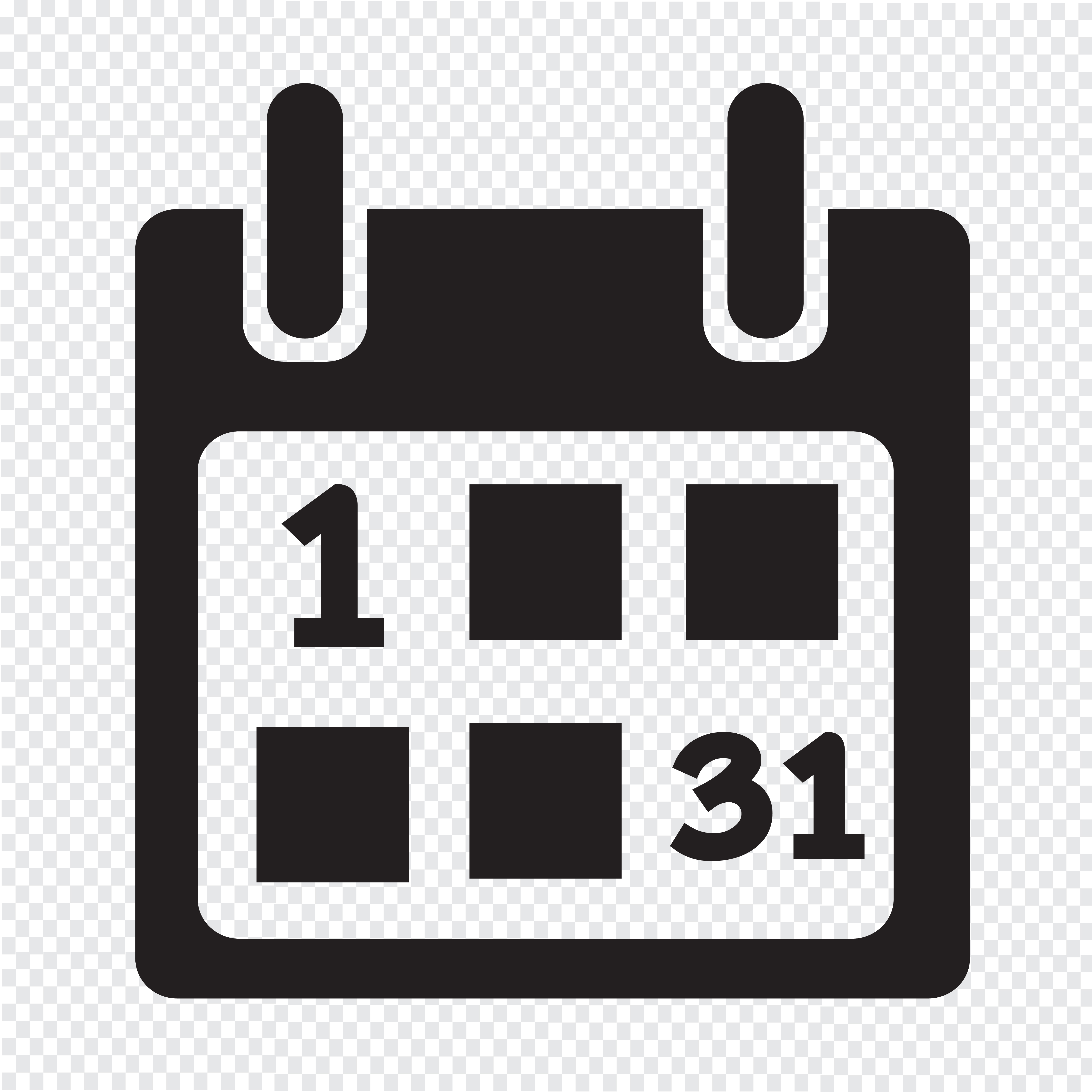 Calendar Icon symbol sign 632335 Vector Art at Vecteezy