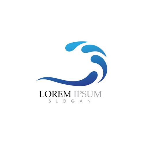 Water wave icon vector