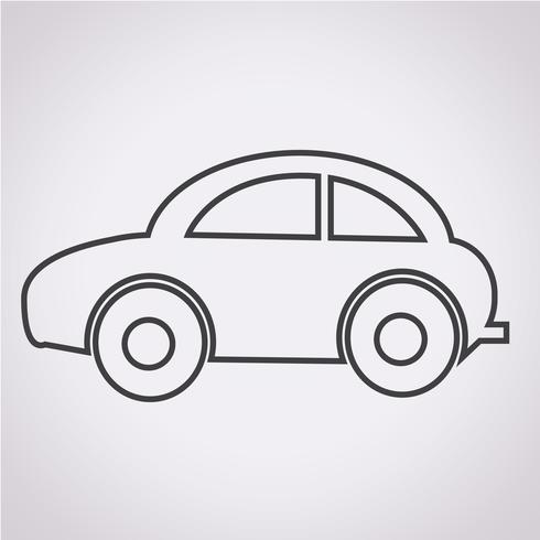 Icono de coche símbolo de signo vector