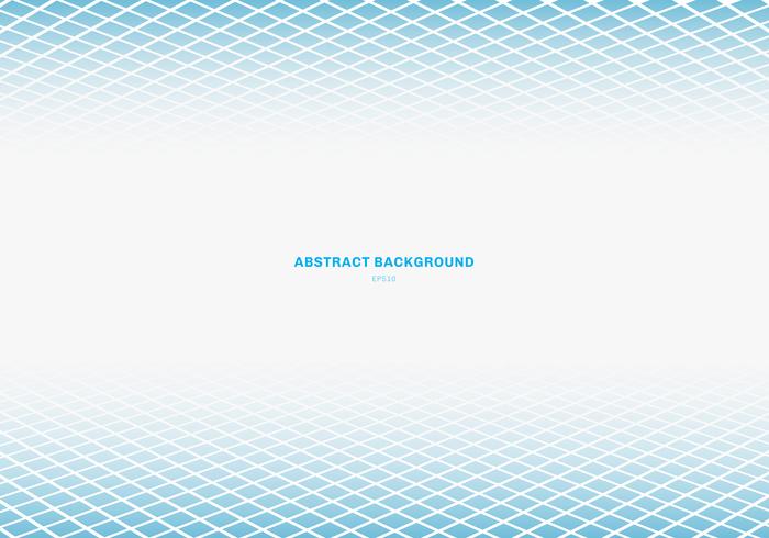 Abstract template blue square pattern perspective floor white background with copy space. Geometric shapes. vector