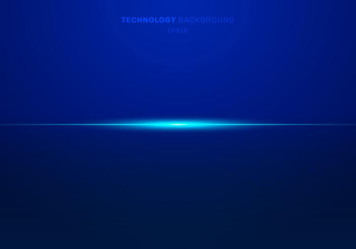 Abstract elements blue light laser lines horizontal on dark background. Technology style. vector