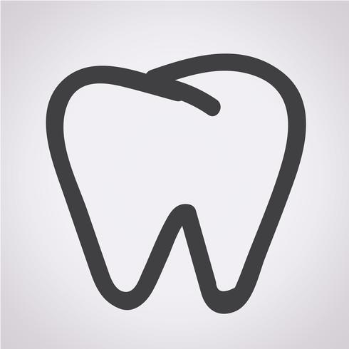 Tooth Icon  symbol sign vector