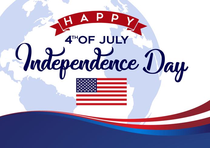 Happy independence day of 4th july vector