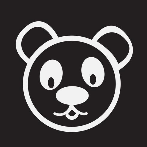 Icono de panda símbolo de signo vector