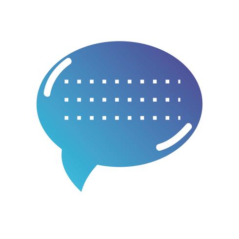 silhouette chat bubble text message vector