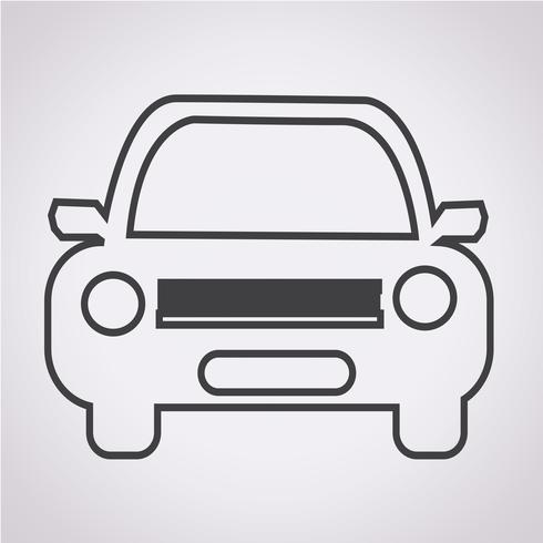 Icono de coche símbolo de signo vector
