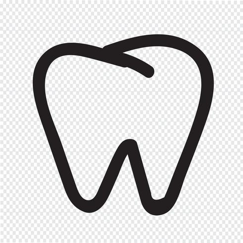 Tooth Icon  symbol sign vector