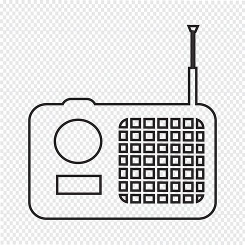 icono de radio símbolo de signo vector