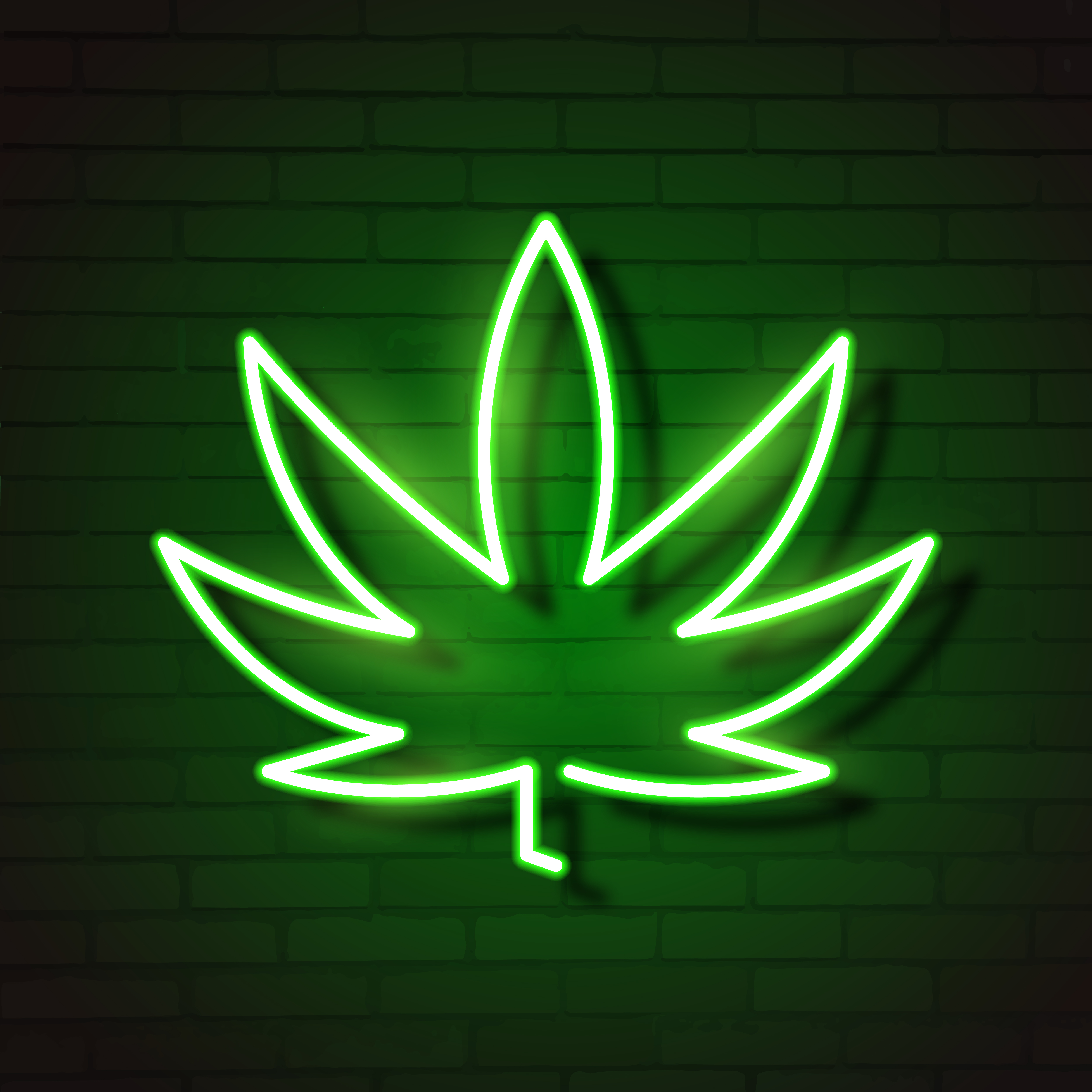 Medical Cannabis Logo Leaf Glowing Neon Sign. 632818 Vector Art at Vecteezy