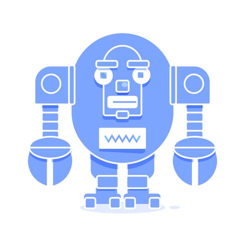 Bot Icon. Chatbot Icon Concept. Cute Smiling Robot. Vector Modern Line Character Illustration Isolated On White Background. Outline Robot Sign Design.