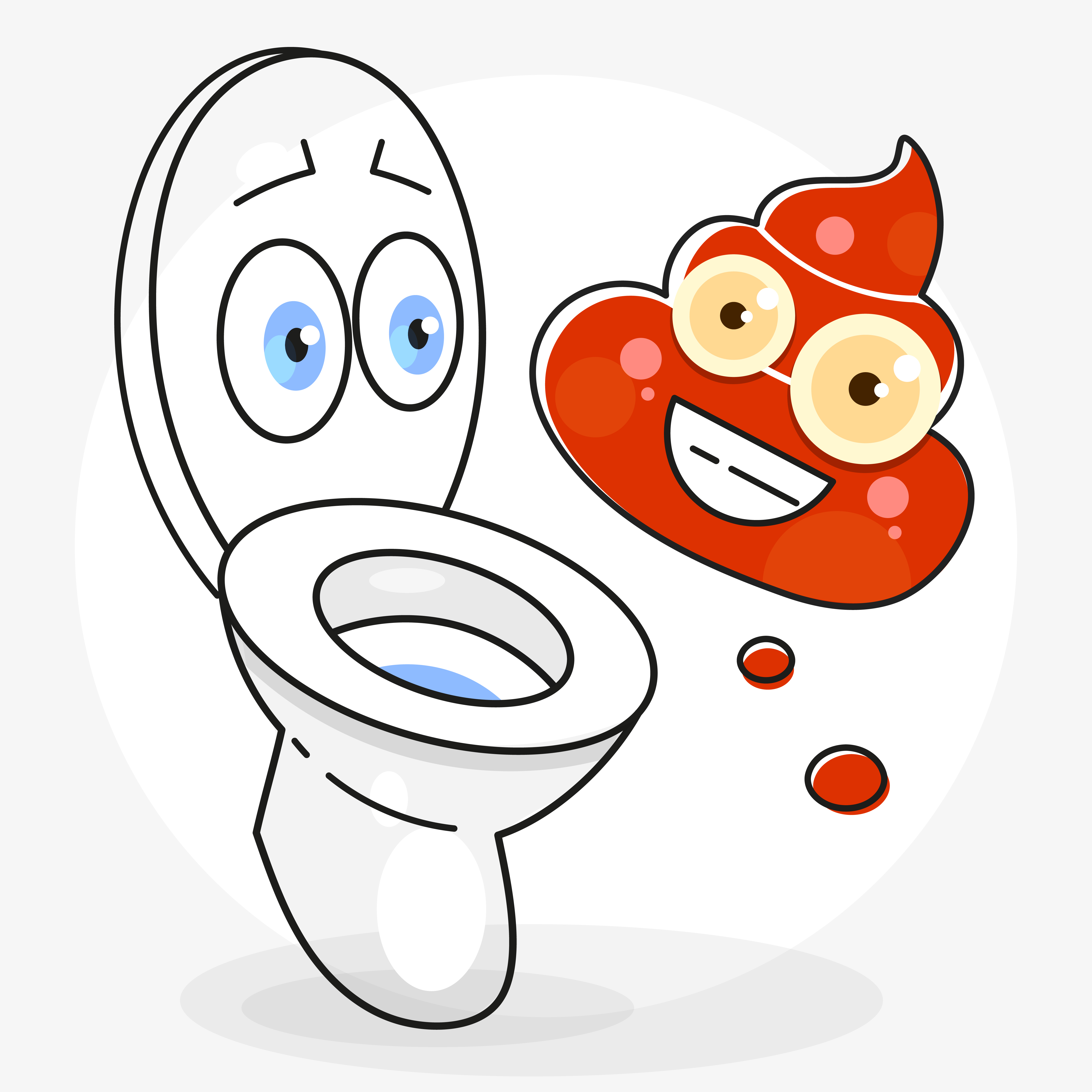 Dirty Toilet  Cartoon  Illustration Ready For Your Design 